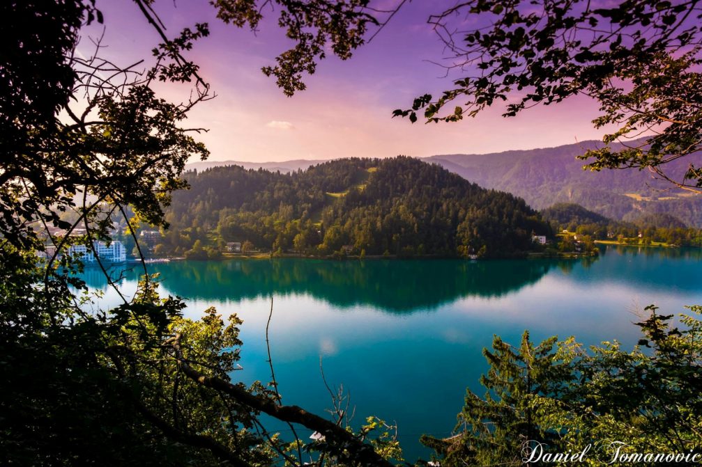 A view over Lake Bled towards the Straza hill