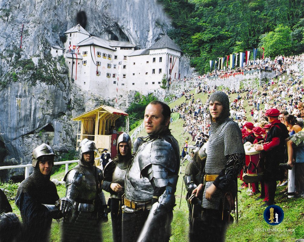 The Erasmus Knight's Tournament medieval festival on the grounds of the Predjama Castle, Postojna, Slovenia