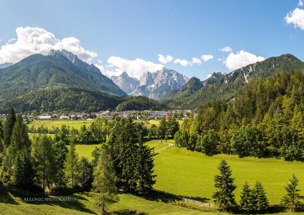 The village of Kranjska Gora in the Julian Alps in Slovenia