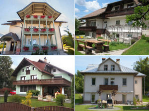 Collage of Lake Bled apartments