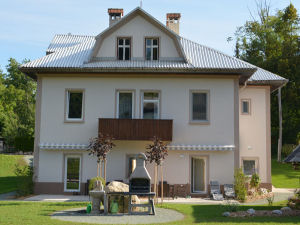Exterior of Viktoria Apartments in Bled, Slovenia