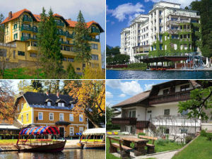 Collage of Lake Bled accommodations