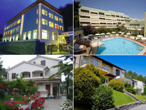 Collage of Strunjan accommodations