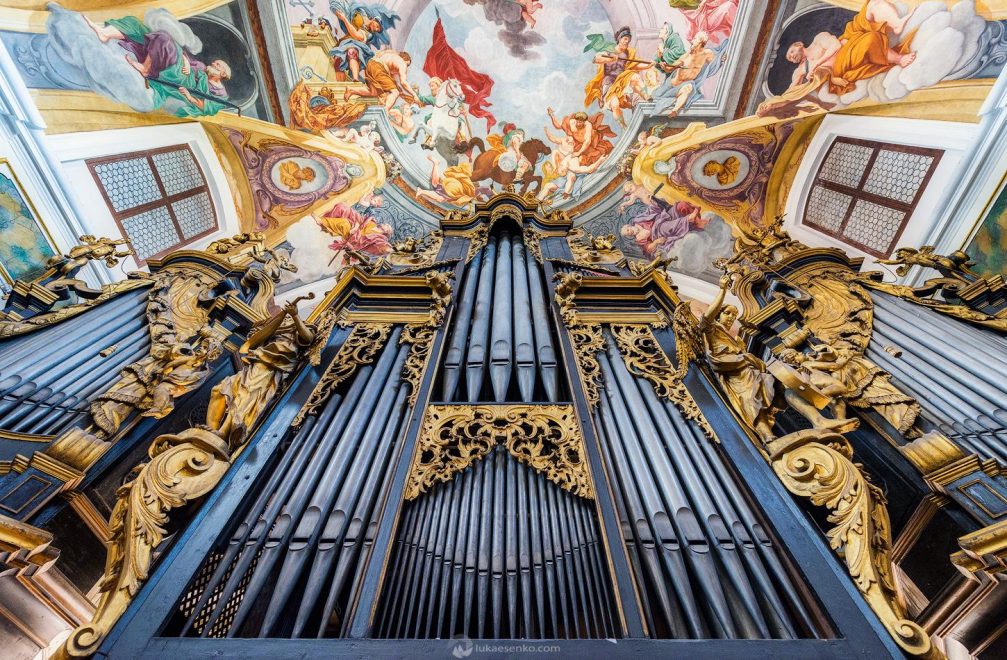 Organ in the Ljubljana Cathedral In The Capital Of Slovenia