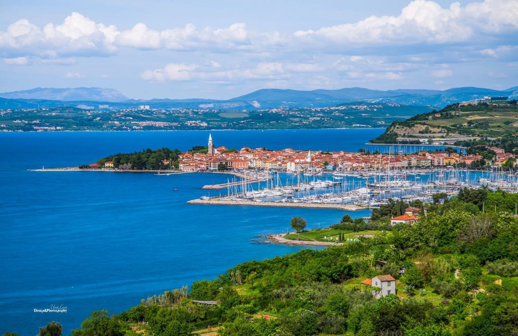 A beautiful panorama of Izola, Slovenia