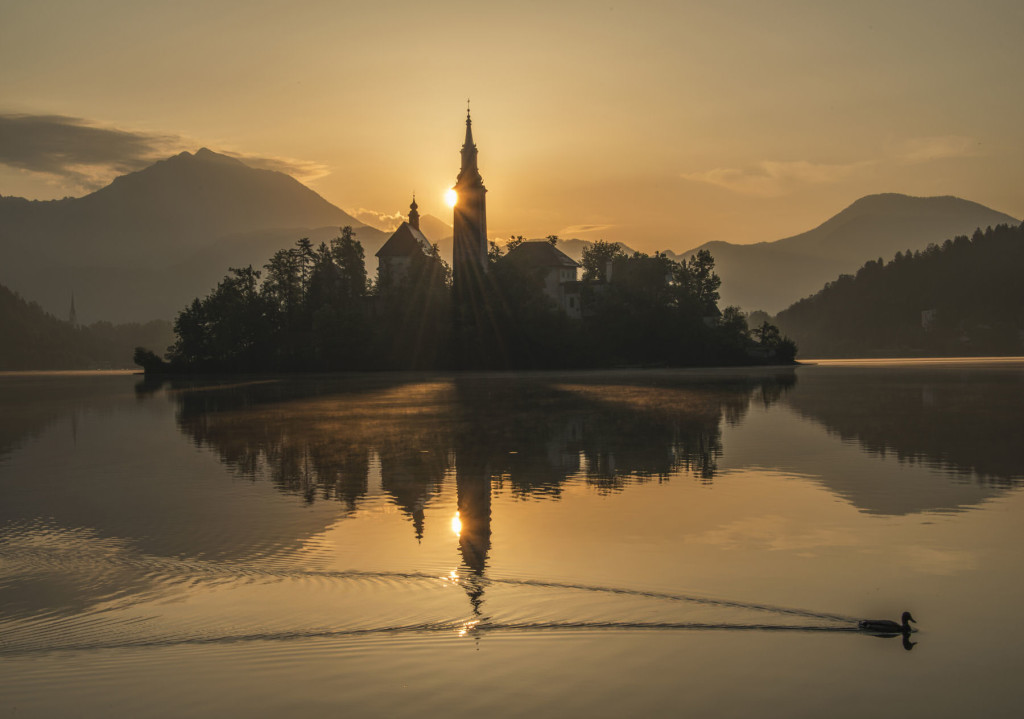 Lake Bled mystic sunrise