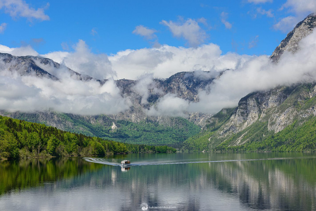 Another perfect day at Lake Bohinj in Triglav Natinal Park in Slovenia