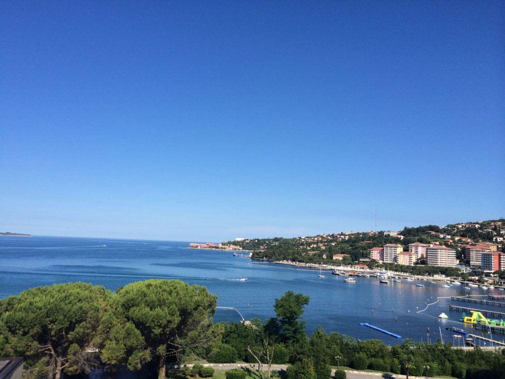 A beautiful panorama of Portoroz, Slovenia