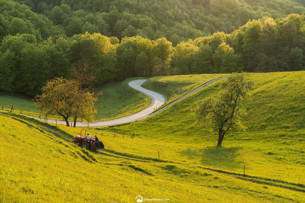 Slovenian countryside is beautiful and green