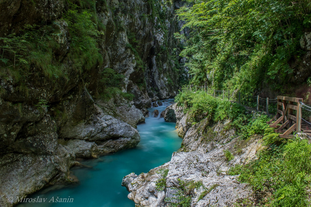 Tolmin Gorge is situated in the southern most tip of Triglav National Park, Slovenia