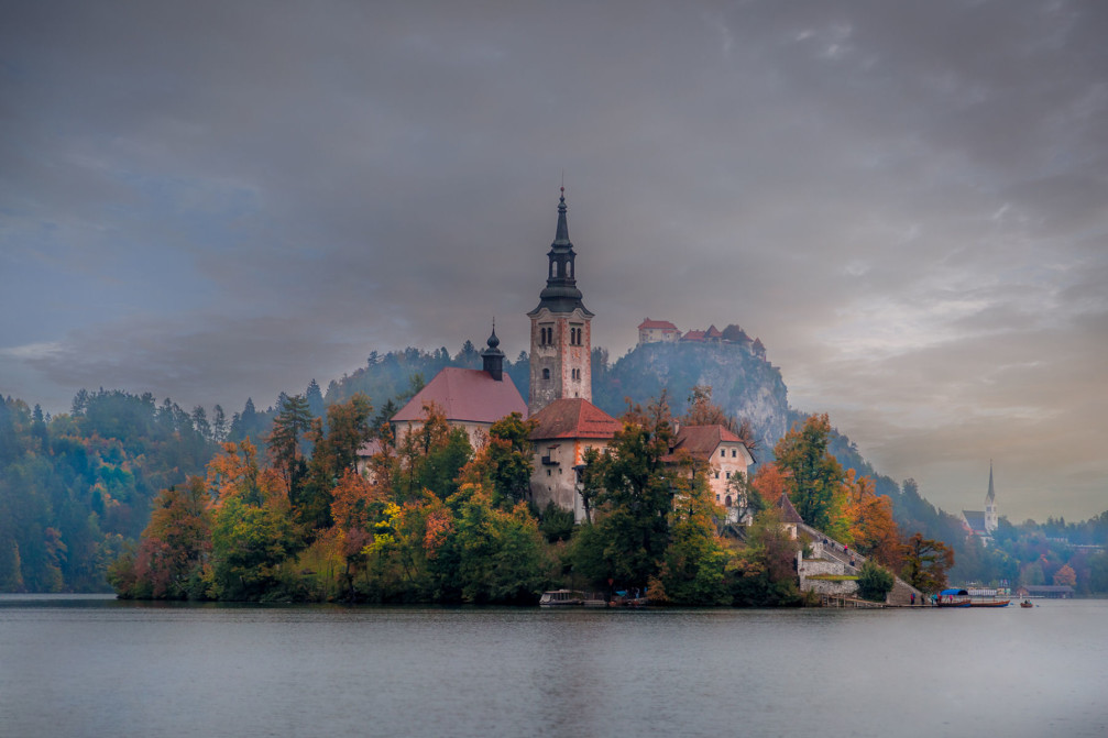 Church on an Island in Lake Bled, Slovenia