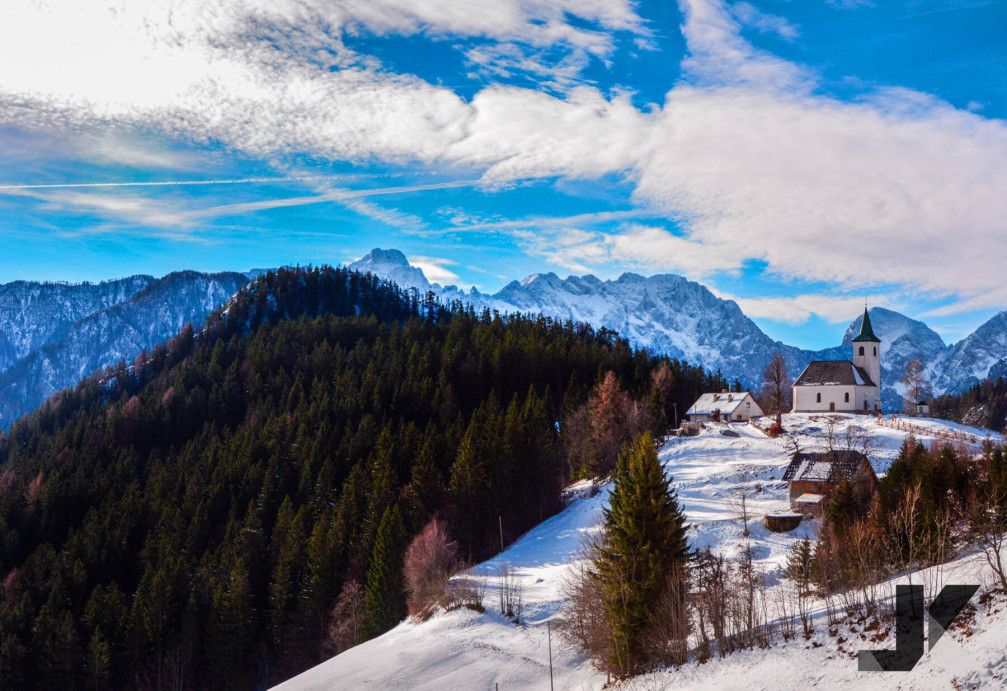 The church of the Holy Spirit in the village of Podolseva, Slovenia