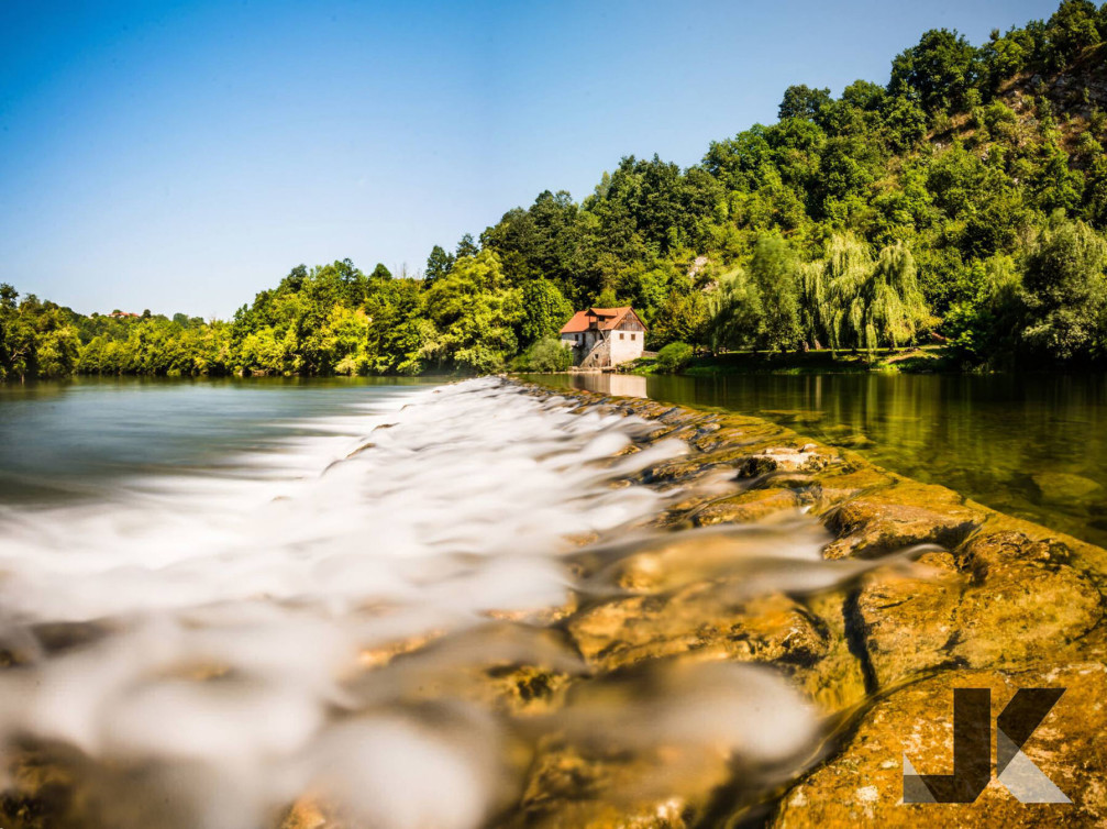 One of more than 50 dams on the Kolpa river in Slovenia