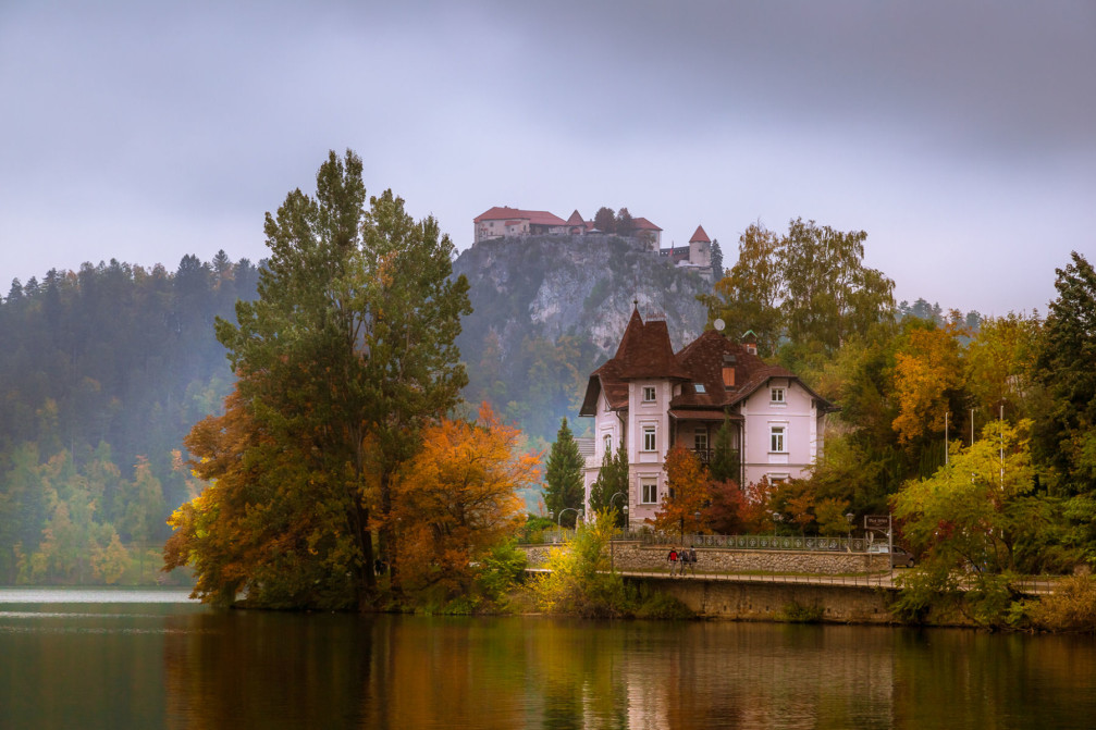 Vila Istra design hotel below Bled Castle, Slovenia