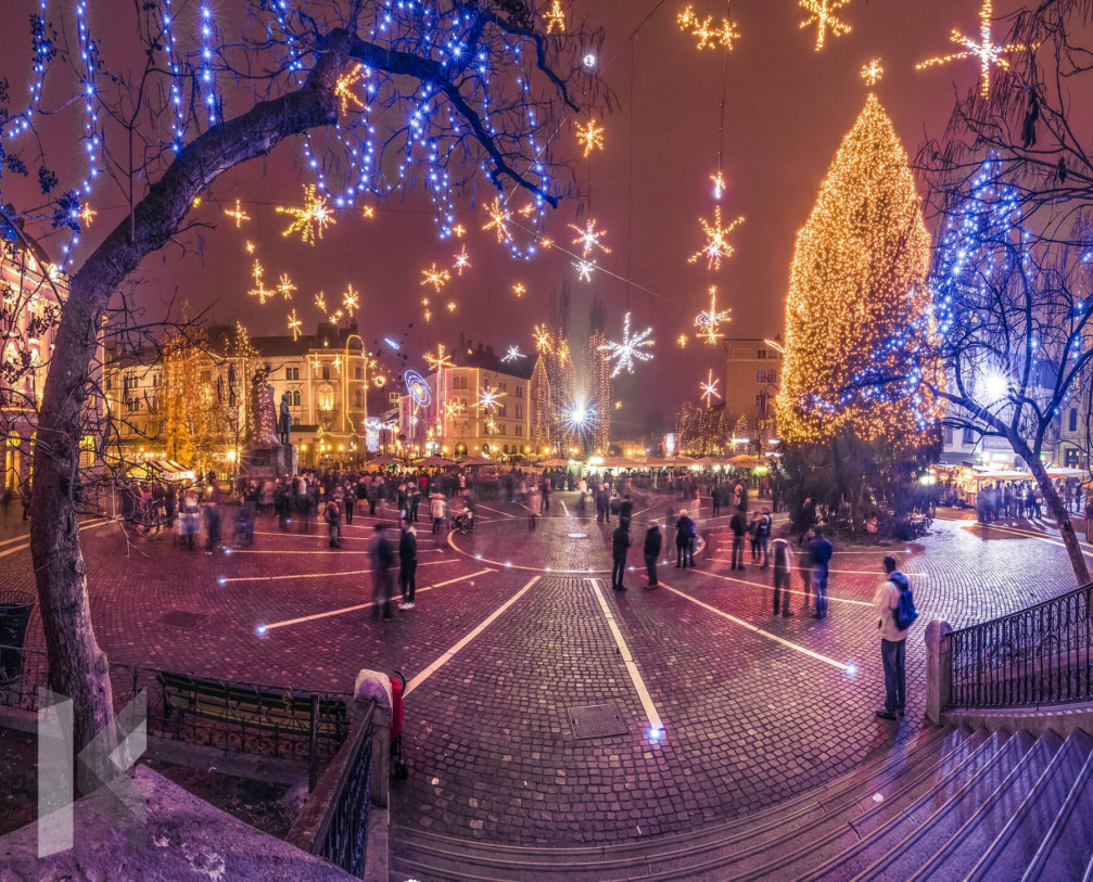 Ljubljana, the capital city of Slovenia is an amazing place for Christmas lights and decorations