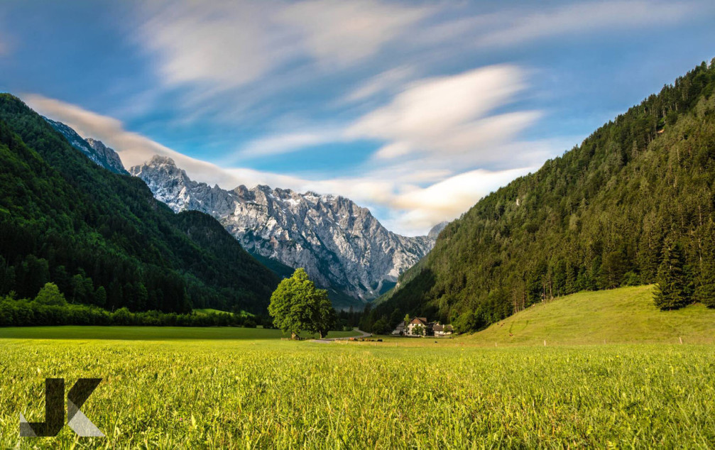 The beautiful Logar Valley in Slovenia