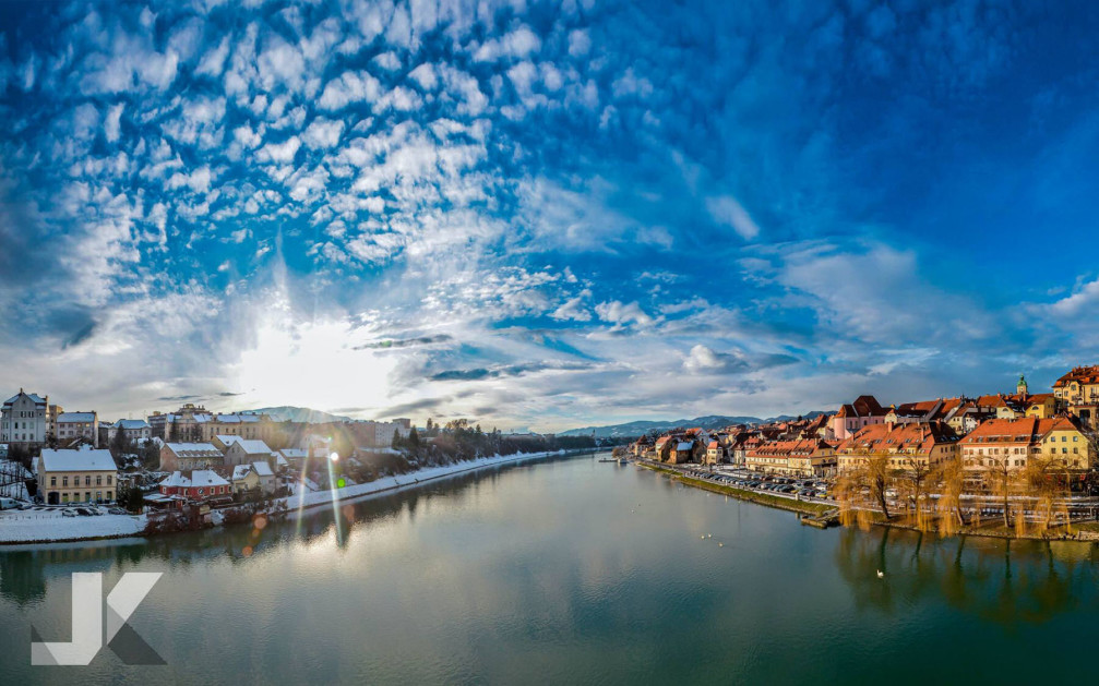 Maribor, the capital of the Styria region of Slovenia, lies on the Drava river