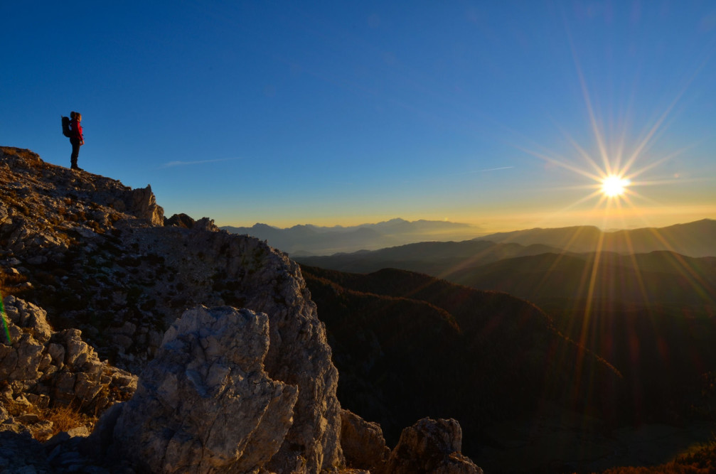 A beautiful sunrise captured from Mt Ablanca, Julian Alps, Slovenia