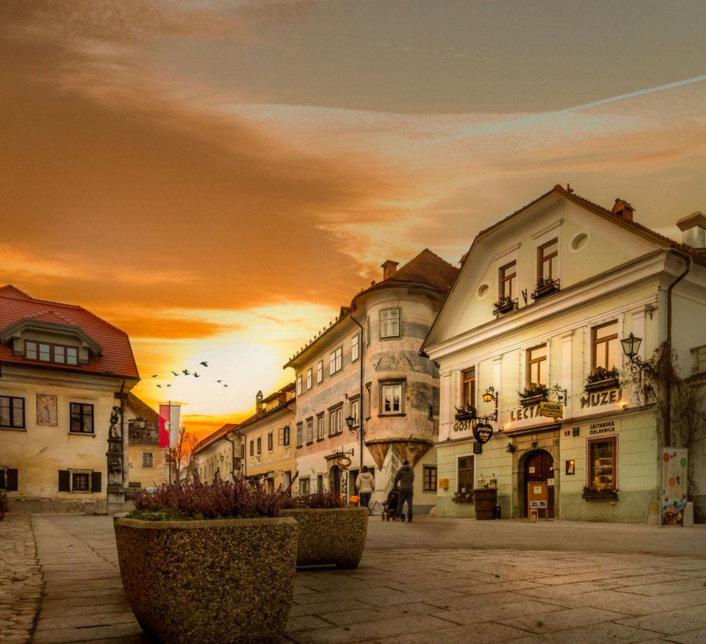 Radovljica's medieval Old Town is one of best preserved medieval town structures in Slovenia