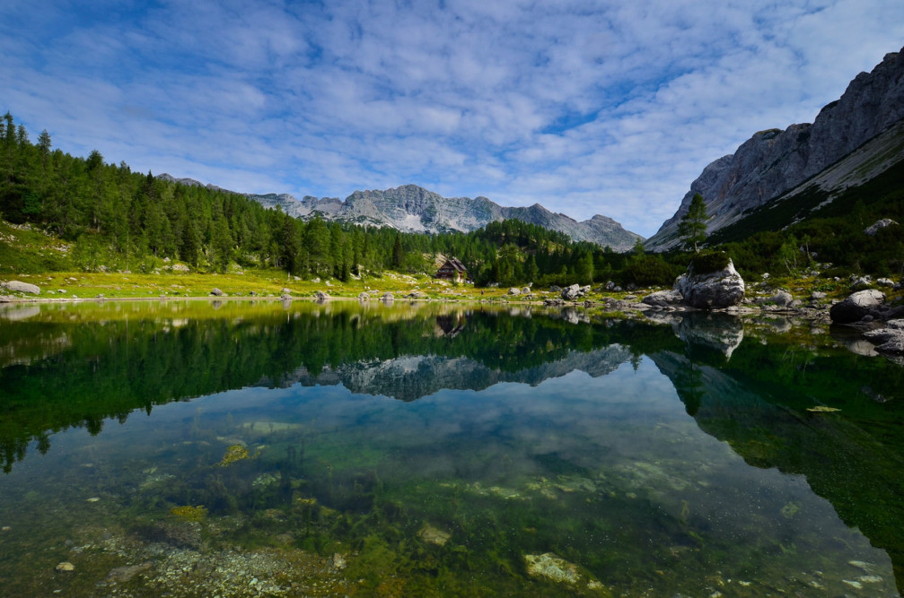 Double Lake in the Valley Of The Seven Lakes in Triglav National Park, Slovenia