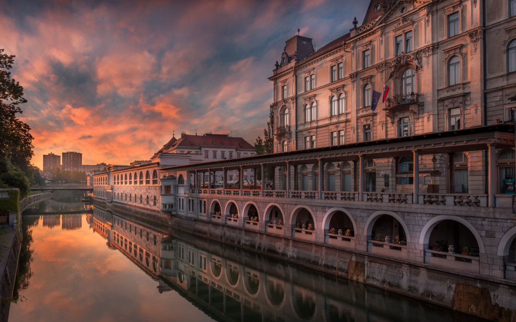 Ljubljanica River is the main river that runs through Slovenia's capital Ljubljana