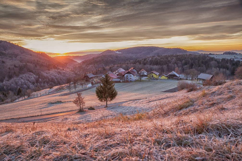 Picturesque village of Ceplje in the Municipality of Litija in central Slovenia