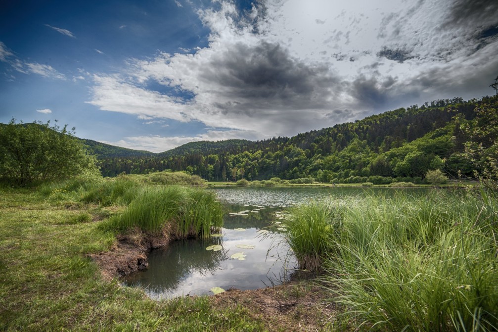 Podpec Lake lies on the outskirts of Ljubljana, Slovenia