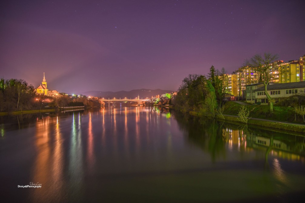 Carinthian Bridge over the Drava river in Maribor, Slovenia