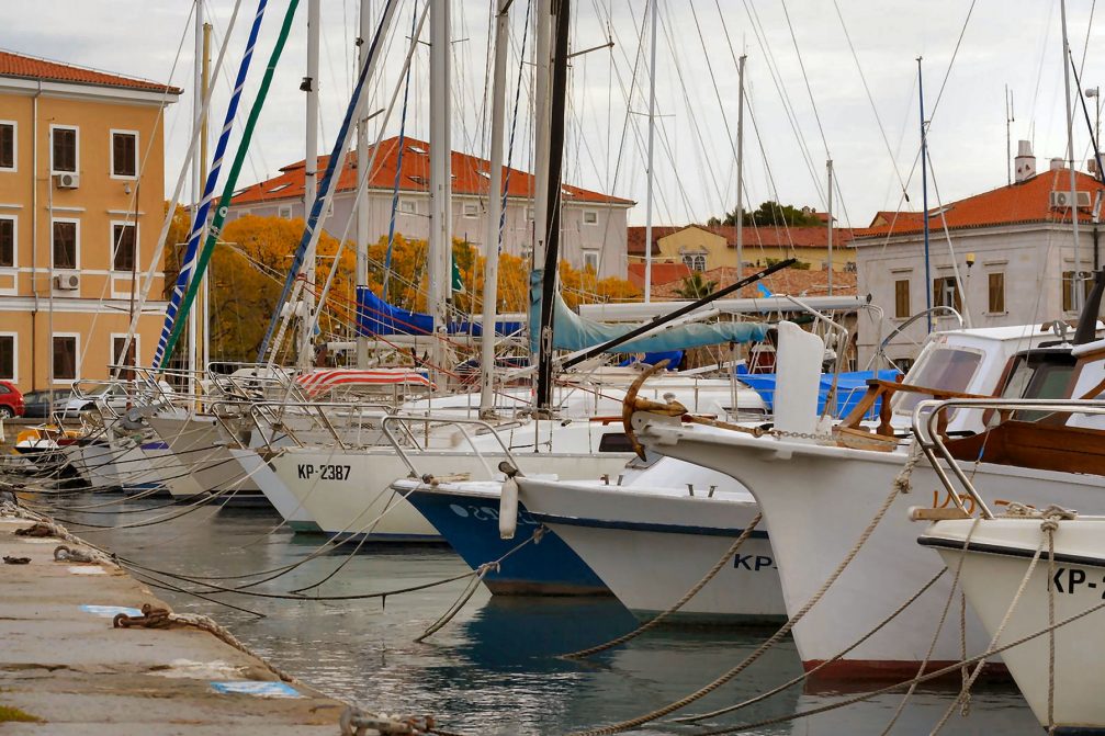 The boats in Koper marina