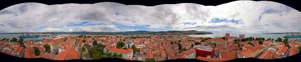 Koper panorama composed of 14 shots from the bell tower