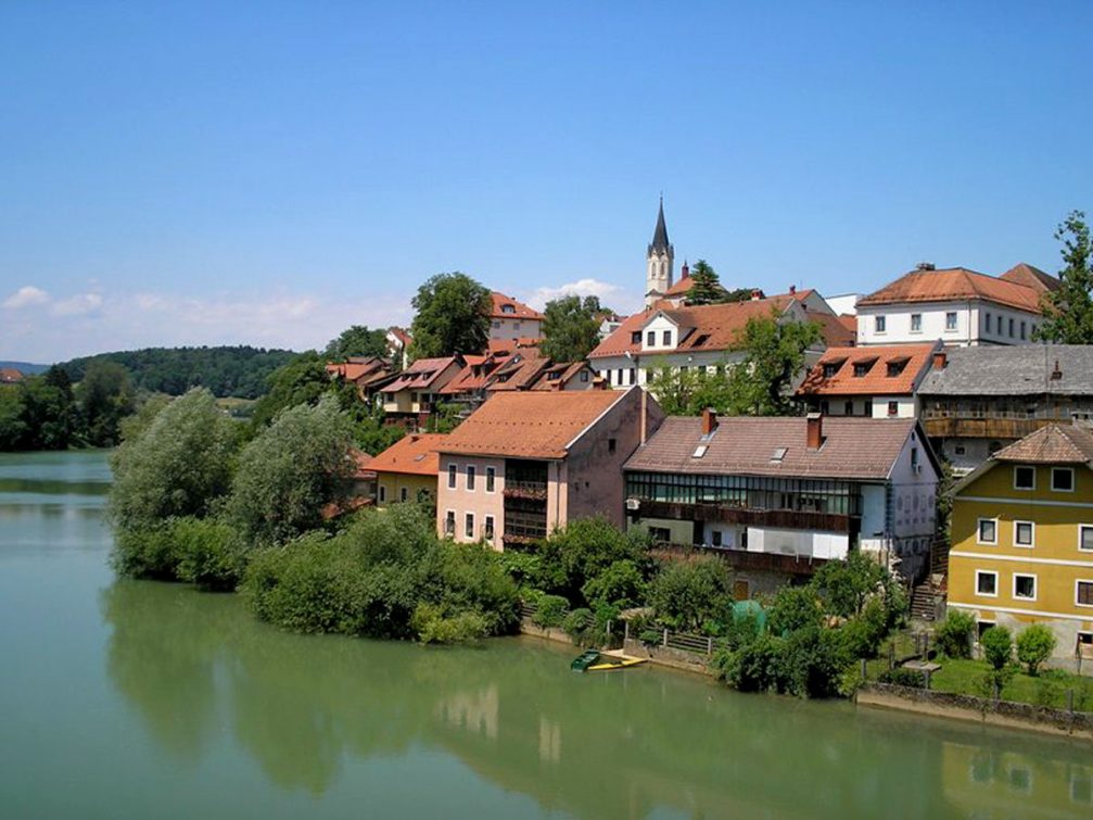 Novo Mesto and its lovely Old Town along the Krka River, also known as Breg