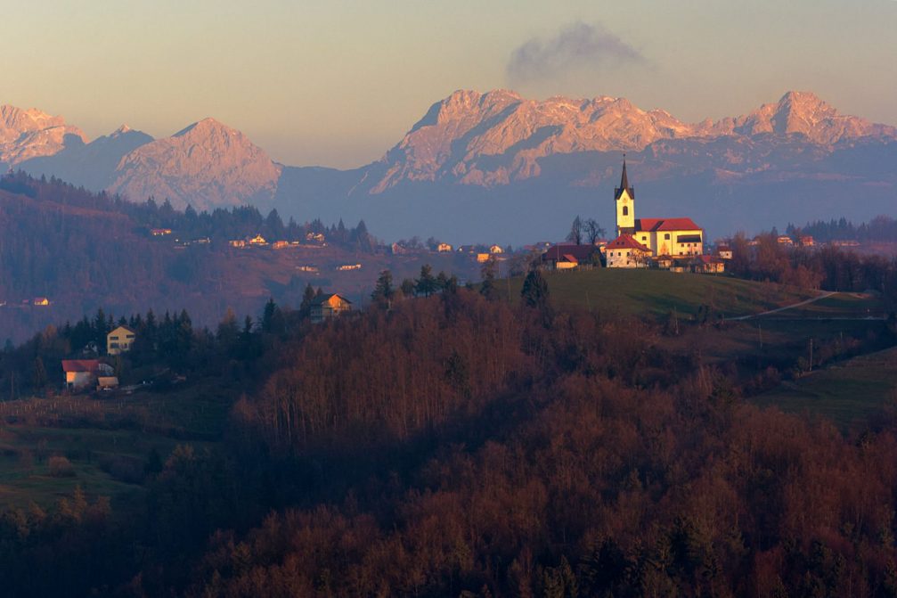 The Church of Saint Margaret or Sveta Marjeta in Prezganje in the Jance hills, Slovenia