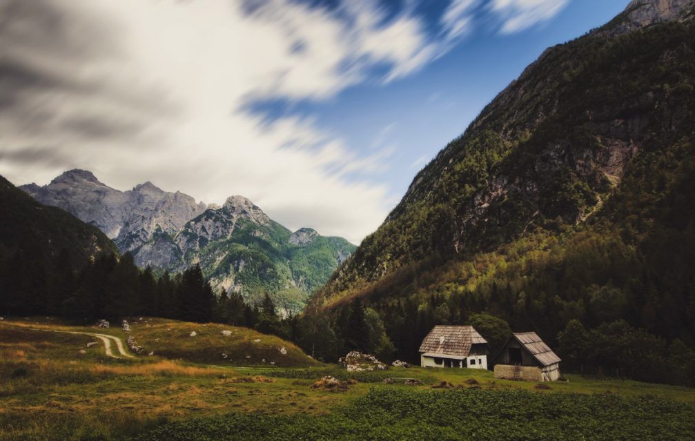 One of the high-altitude farms in Zadnja Trenta in the Triglav National Park, Slovenia