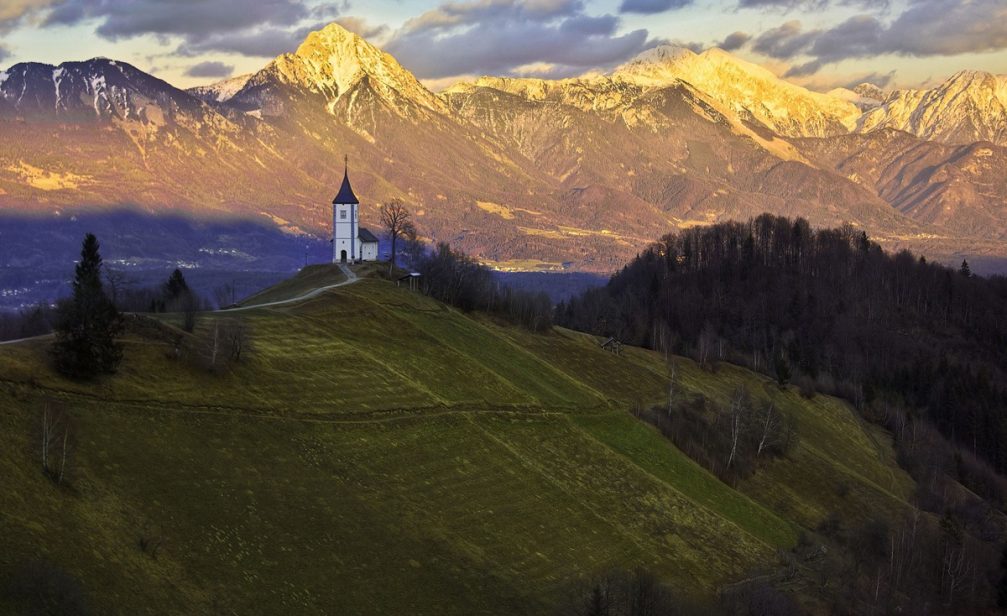 The Church of Saints Primus and Felician near Jamnik in Slovenia