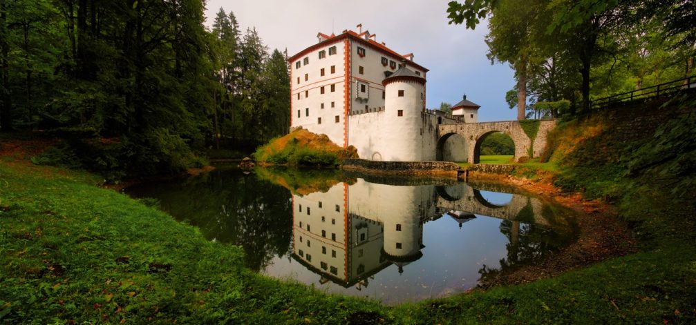 The restored 13th-century Sneznik Castle is one of the most beautiful fortresses in Slovenia