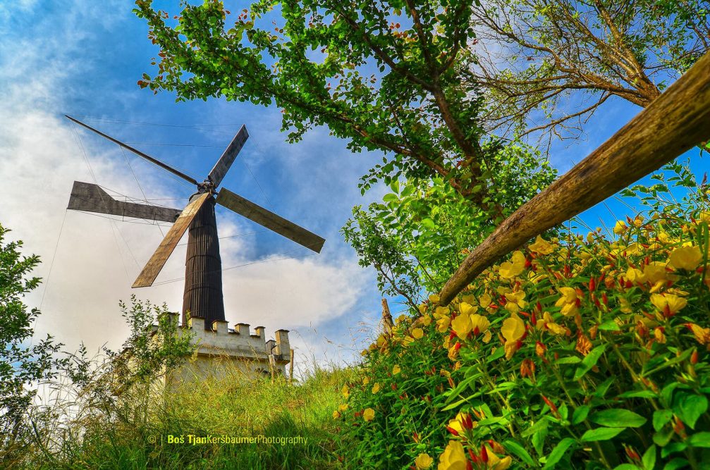 The Vogrin windmill in the Spodnji Jakobski Dol village in Slovenia