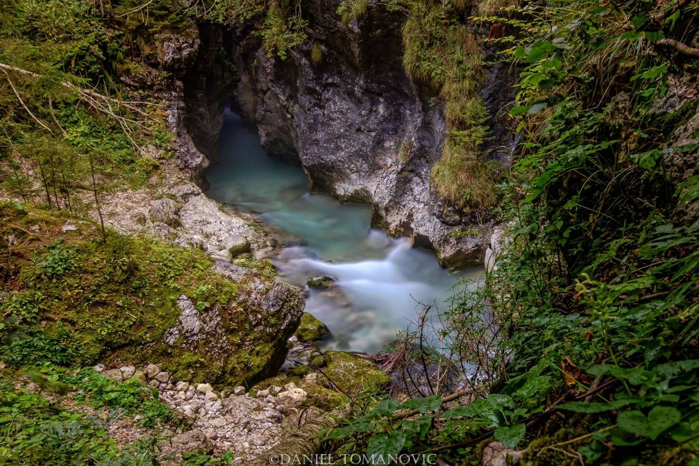 Predaselj Gorge in the in the Kamniska Bistrica Valley in northern Slovenia