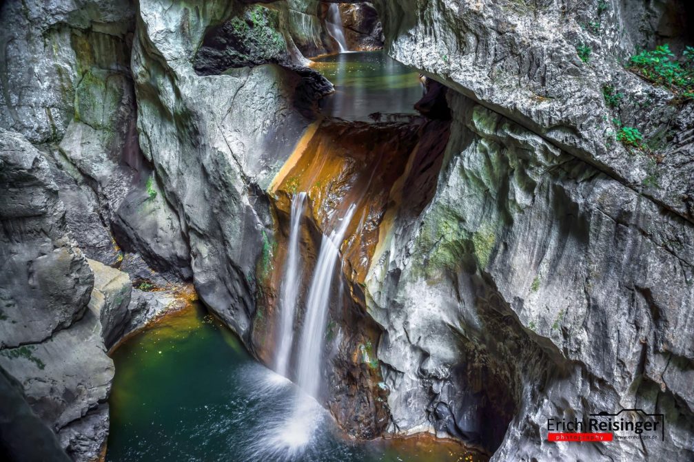 The underground Reka River in the Skocjan Caves where it disappears