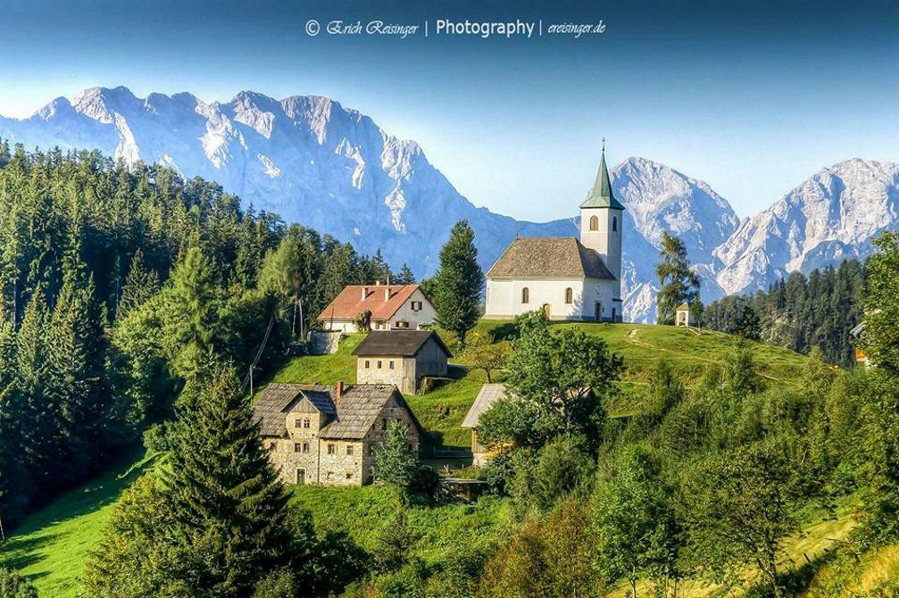 The high altitude village of Podolseva with the Church of the Holy Spirit