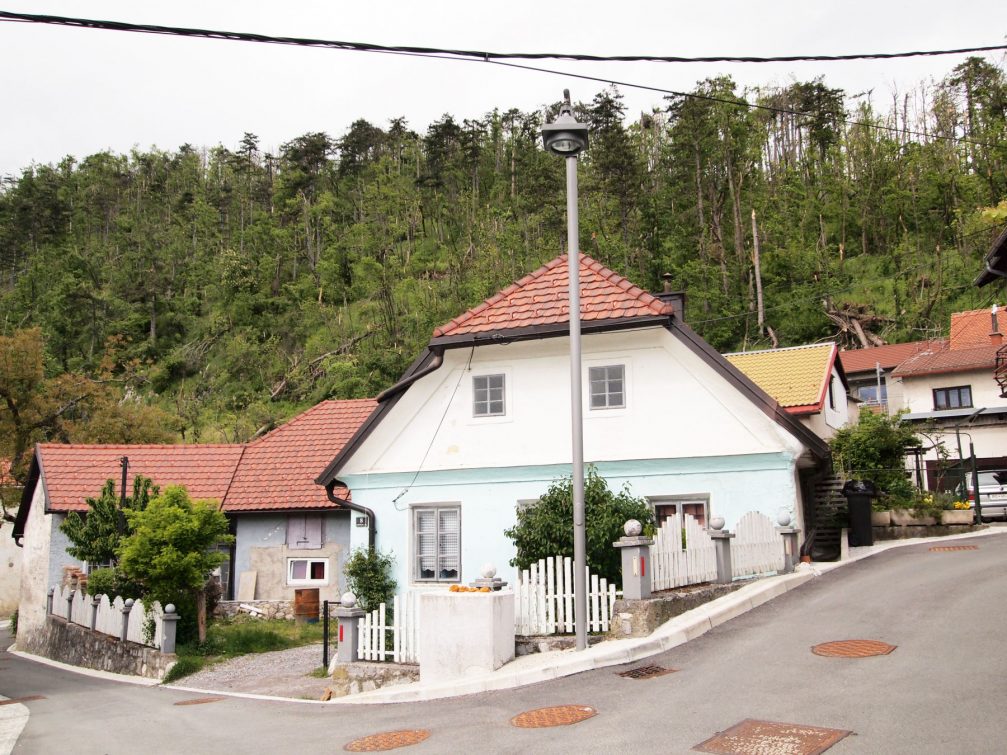 The Jurciceva Ulica street in the old part of Postojna, Slovenia