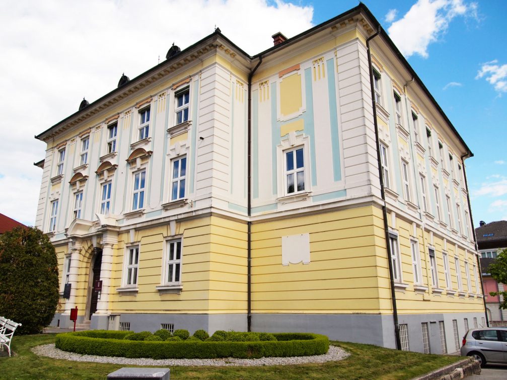 Exterior of the Town Hall in Postojna, Slovenia