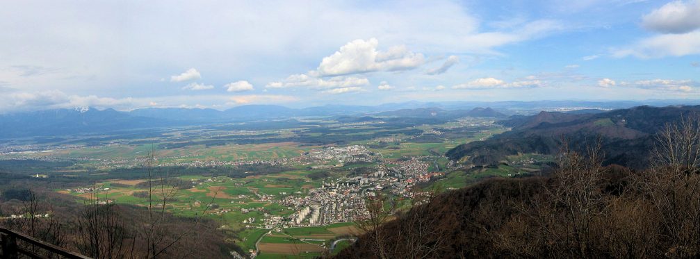 Skofja Loka panorama from the Lubnik Mountain