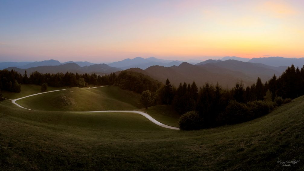 A beautiful panoramic view from the Sveti Jost Nad Kranjem hill