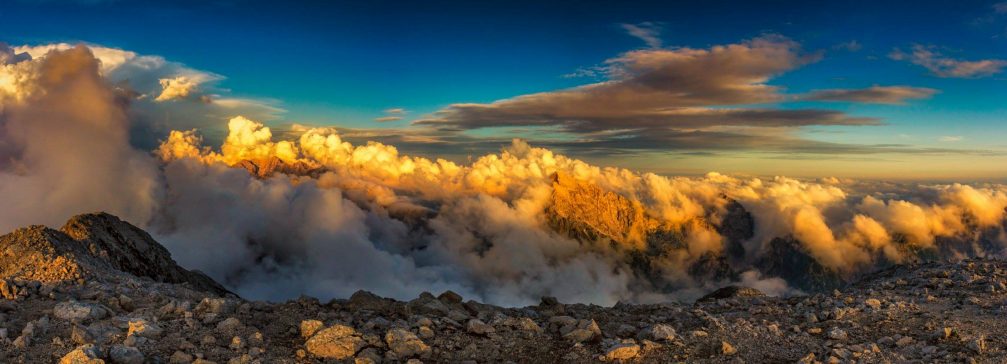 Julian Alps panorama on a beautiful summer day