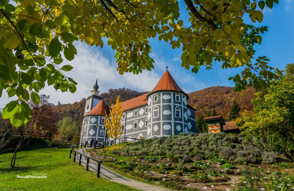 The exterior of the Olimje Minorite Monastery in Podcetrtek, Slovenia