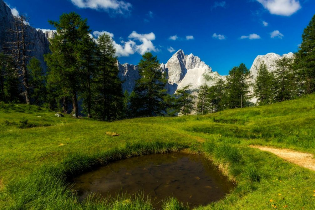 Slemenova Spica, a great place for breathtaking views in the Triglav National Park, Julian Alps, Slovenia