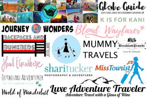 Collage of logos from Slovenia travel blogs published in 2015
