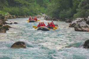 A raft, some white water and a scaredy-cat