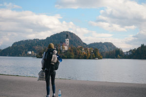 Slovenia's Lake Bled in autumn