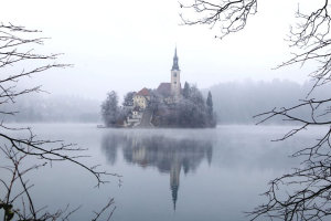 Misty Magical Lake Bled Slovenia
